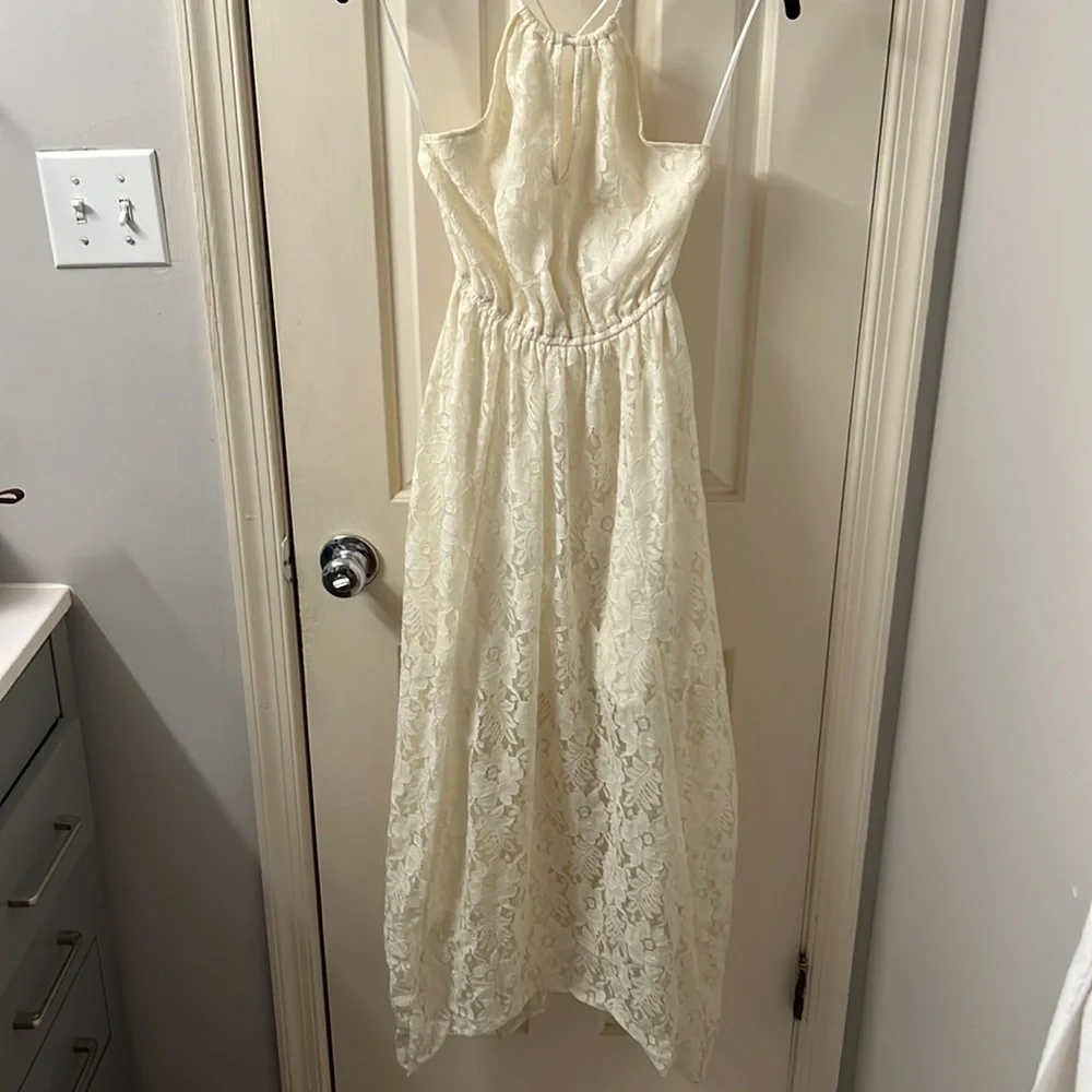 Abercrombie & Fitch lace halter top maxi dress